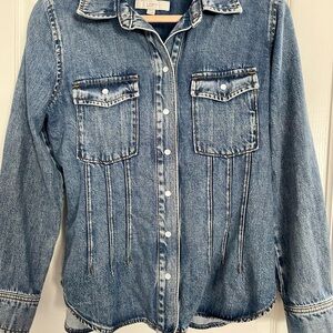 LOFT Blue Denim Top